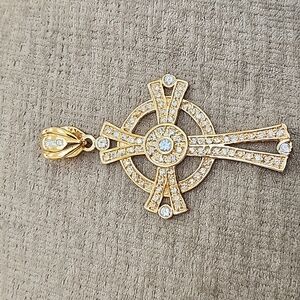 Giant Cross Pendant-Gold Color